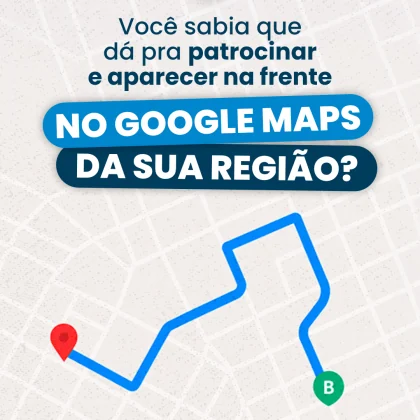 Ilustração sobre anúncios patrocinados aparecendo no Google Maps