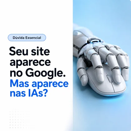 Ilustração sobre sites aparecendo em respostas de IA como ChatGPT e Gemini